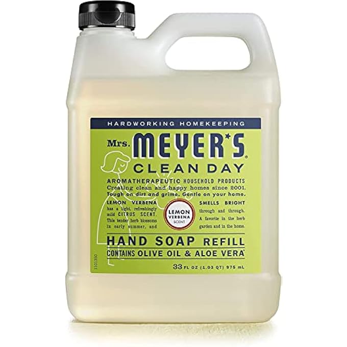 Mrs. Meyer's CLEAN DAY LIQUID HAND SOAP REFILL SCENT VARIETY PACK (LEMON VERBENA + LAVENDER + BASIL) - Image 4